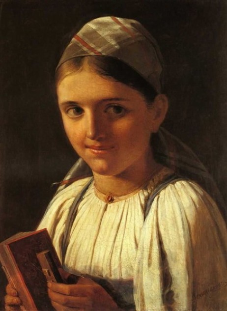 VENETSIANOV Alexey - Girl with accordion 