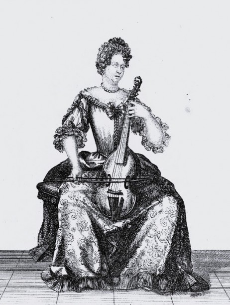 BONNART Nicolas - Dame qui joue de la viole en chantant, Recueil des modes de la cour de France
