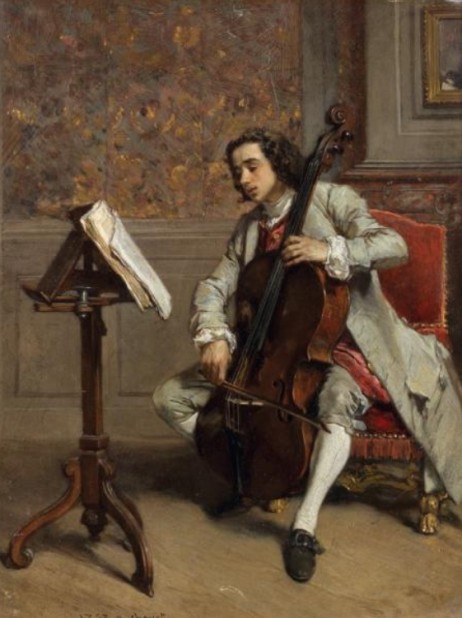 CHAVET Victor Joseph - Le violoncelliste 