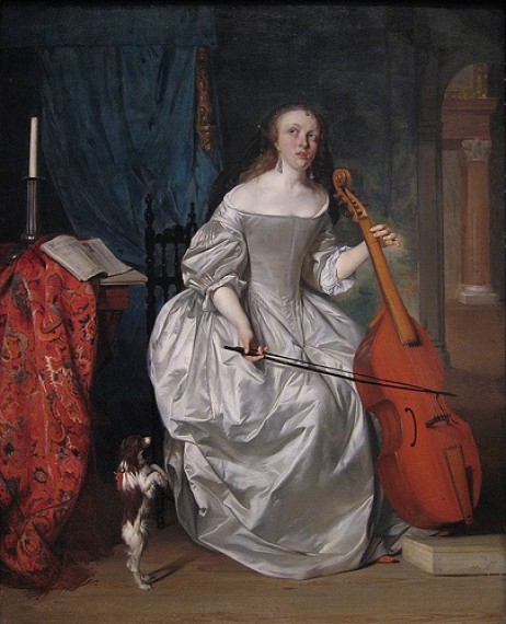 METSU Gabriel - Young lady with violoncelle 