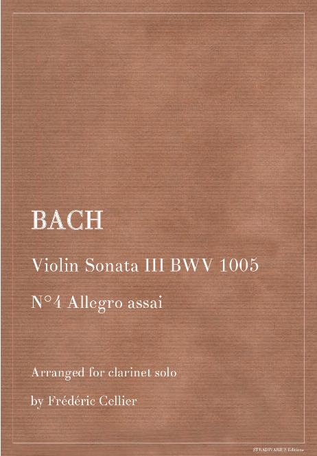 BACH Johann Sebastian - Violin Sonata III BWV 1005