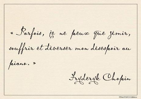 CHOPIN Fryderyk - Sometimes I can only groan, and suffer, and pour out my despair at the piano. 