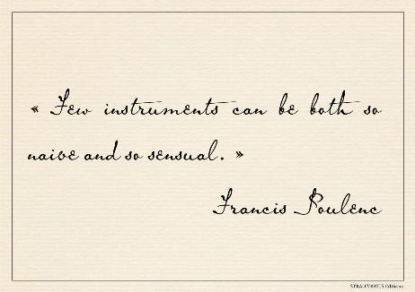 POULENC Francis - Few instruments can be both so naive and so sensual.