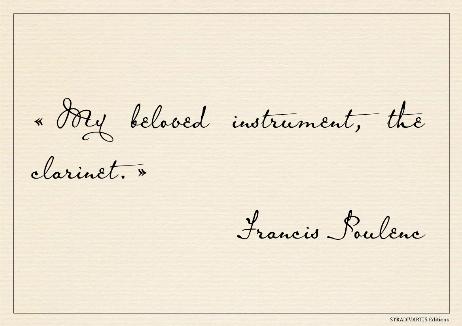 POULENC Francis - My beloved instrument, the clarinet.