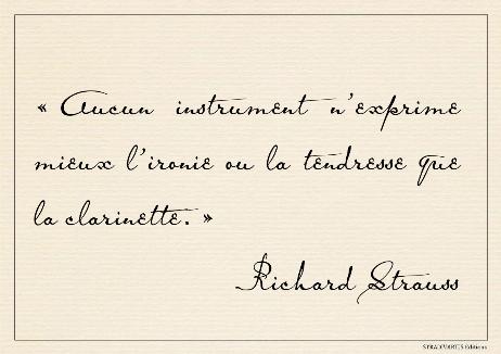 STRAUSS Richard - No instrument expresses irony or tenderness better than the clarinet. 