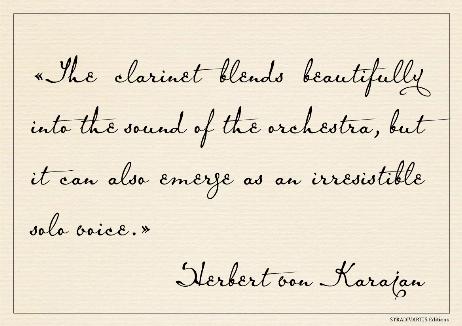 KARAJAN Herbert - The clarinet blends beautifully into the sound of the orchestra, but it can also emerge as an irresistible solo voice.