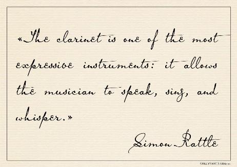 RATTLE Simon - The clarinet is one of the most expressive instruments: it allows the musician to speak, sing, and whisper. 