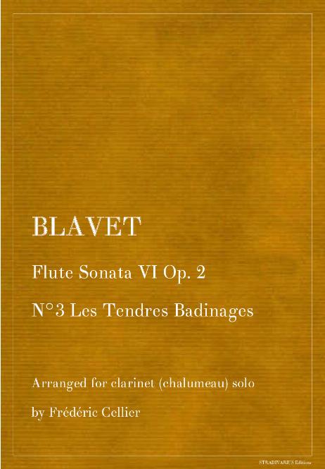 BLAVET Michel - Flute Sonata VI Op. 2