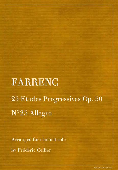FARRENC Louise - 25 Etudes Progressives Op. 50